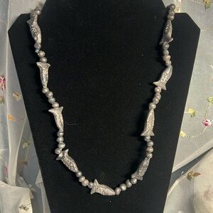 Antique Fish Carving Native Necklace.